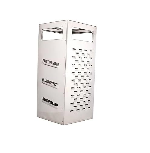 Marwall Stainless Steel Box Grater 4Sided Medium Size MultiPurpose Kitchen Grater for Vegetables and Cheese - Image 2