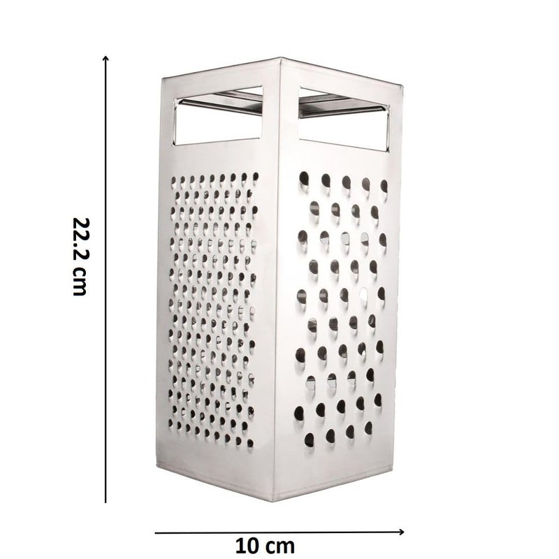 Marwall Stainless Steel Box Grater 4Sided Medium Size MultiPurpose Kitchen Grater for Vegetables and Cheese - Image 3