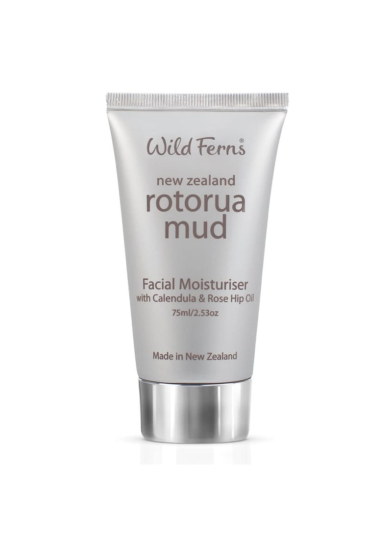 Wild Ferns - Wild Ferns Rotorua Mud Facial Moisturiser With Calendula & Rosehip Oil, 75 milliliters - Image 1