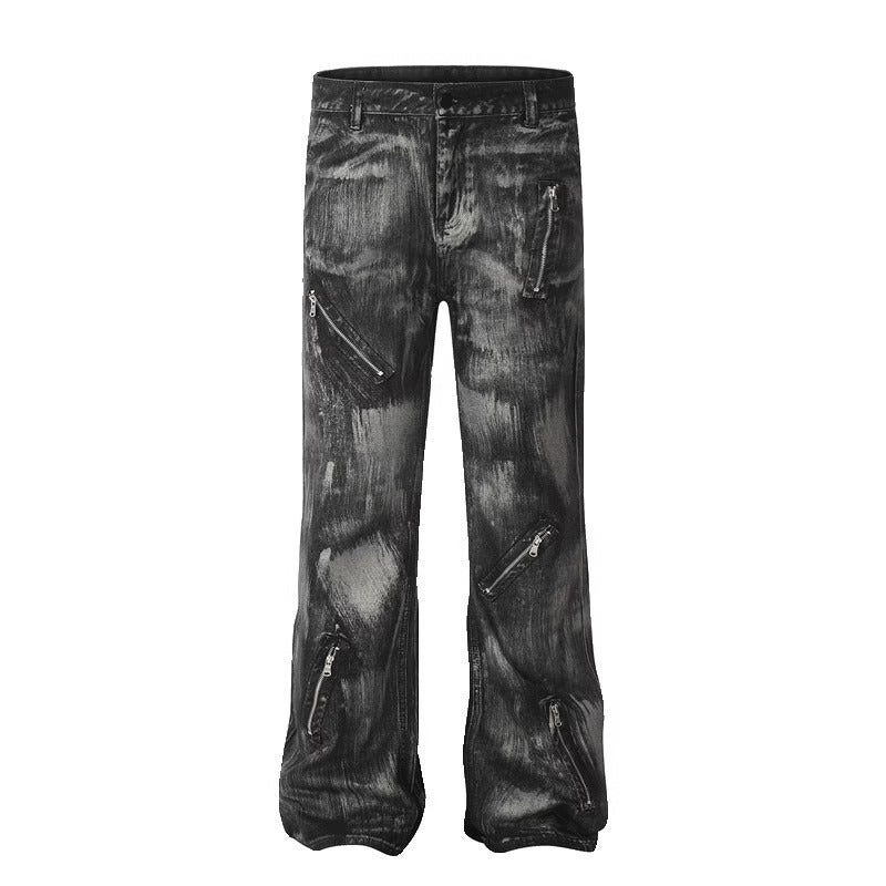 Unisex Classic Denim Jeans Loose Fit Daily Outdoor Wear - Image 1