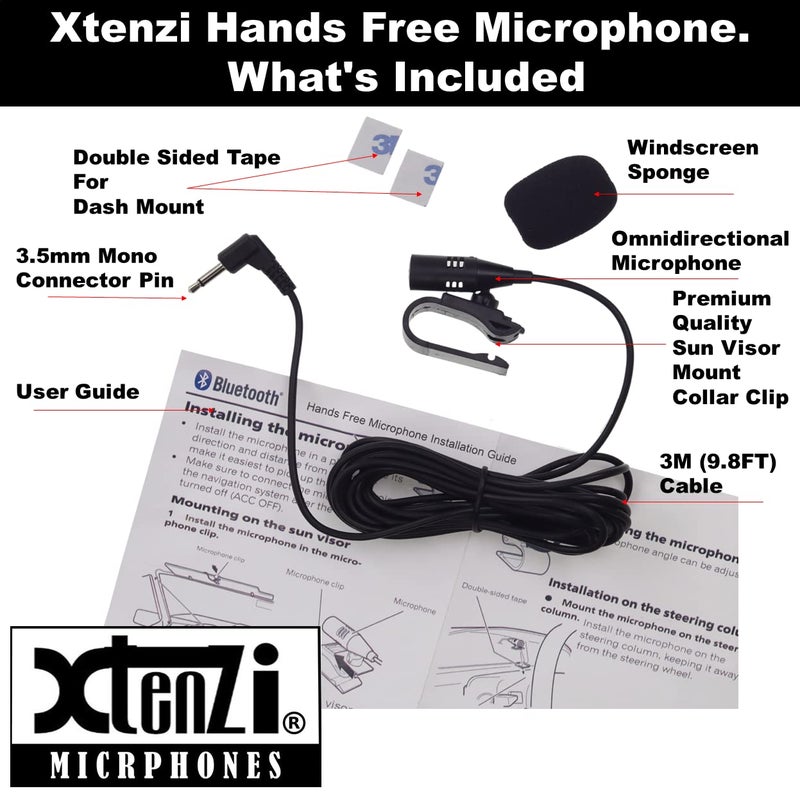Xtenzi External Microphone Mic Assembly Compatible with Sony Xplode Car DVD Navigation MEX BT - 91505 - Image 2
