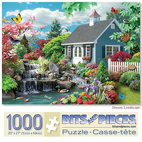 Bits and Pieces – 1000 Piece Jigsaw Puzzle for Adults – Dream Landscape Jigsaw Puzzle by Artist Alan Giana, Completed Puzzle Size: 20" x 27" - Image 1