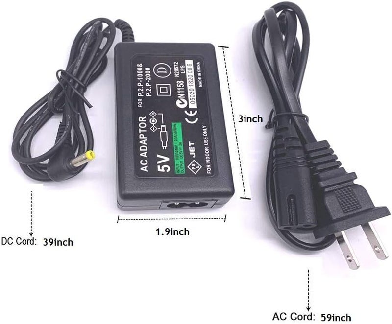 WICAREYO محول طاقة AC كابل طاقة لجهاز PSP 1000 2000 3000 - Image 3