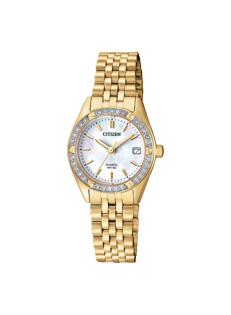 Citizen EU6062-50D Quartz Ladies Watch, Gold-Tone with Crystal Accents - Image 1
