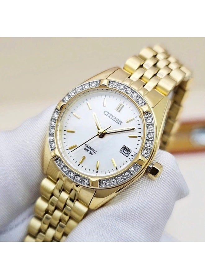 Citizen EU6062-50D Quartz Ladies Watch, Gold-Tone with Crystal Accents - Image 2