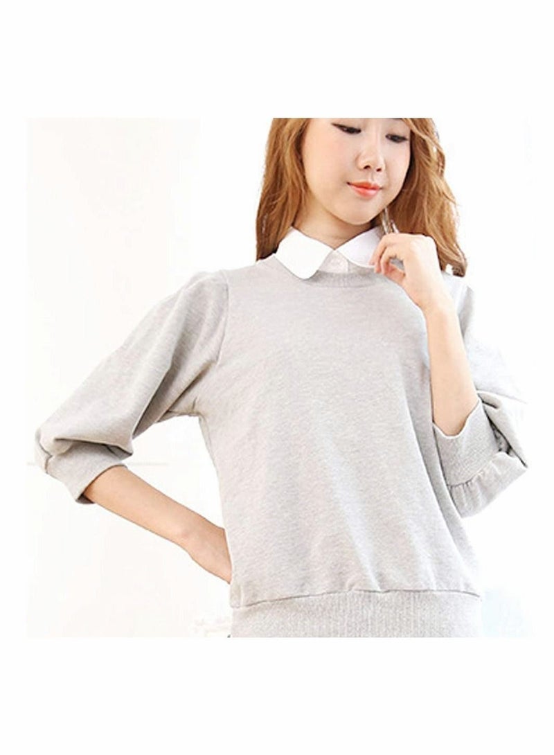 2 Pcs Fashion Elegant Basic Shirts Fake False Collar for Women Girls Dresses Sweaters Blouse Office Leisure Business Banquet Daily Wearing Black + White - Image 4