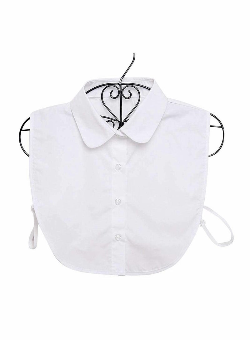 2 Pcs Fashion Elegant Basic Shirts Fake False Collar for Women Girls Dresses Sweaters Blouse Office Leisure Business Banquet Daily Wearing Black + White - Image 2