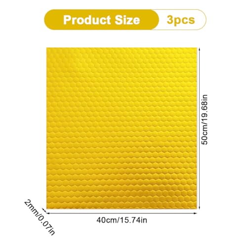 STHIRA® 3PCS Sound Deading Material for Car, Self-Adhesive Backing 50x40cm Aluminum Foil Coating Honeycomb Composite Damping Sheet, Automotive Sound Deadener Noise Insulation Vibration Dampening - Image 2