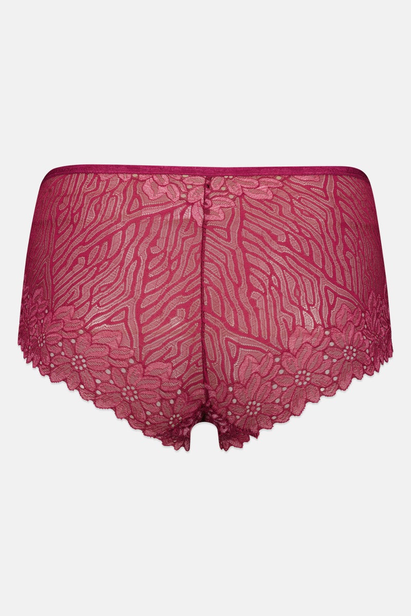 bebe Women 3 Pieces Textured Lace Boyshort, Multicolor - Image 4