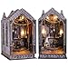 Spilay DIY Book Nook Kits for Adults Quiet Night Prayer Book Nook with LED Light 3D Wooden Puzzle DIY Miniature Dollhouse Kit Creative Bookshelf DecorUnique Gift for Teens Book Lovers - Image 3