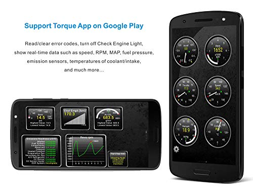 Panlong OBD2 Scanner Bluetooth OBDII Diagnostic Tool Car Code Reader Turn Off Check Engine Light Support Android Torque App - Image 3
