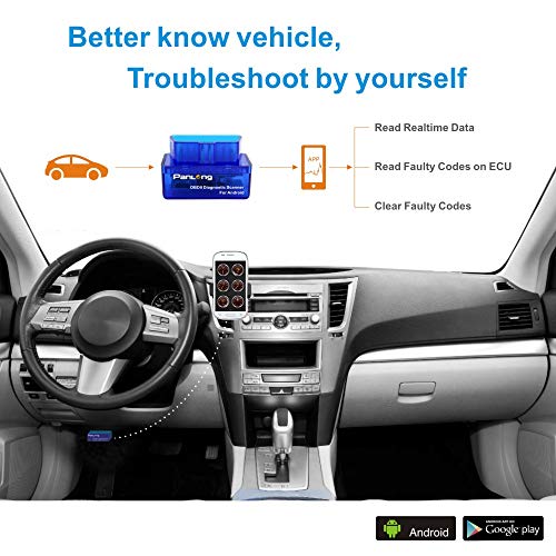 Panlong OBD2 Scanner Bluetooth OBDII Diagnostic Tool Car Code Reader Turn Off Check Engine Light Support Android Torque App - Image 2