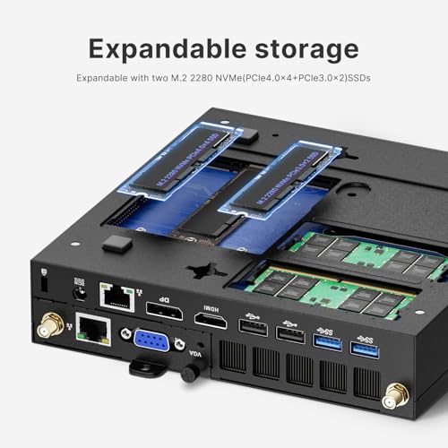 origimagic A2 Mini PC Workstation PC with VGA Port, Core i9 13900HK(Up to 5.4GHz), 32GB DDR5 1TB NVMe SSD, 8 USB A Ports/HDMI/DP(4K@144Hz)/USB C, WiFi 6, BT5.2, Home Business Mini Computers - Image 4