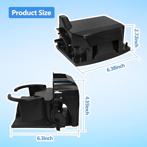 State Warehouse Cup Holder Fits for Pathfinder 2005-2012, Xterra 2005-2015, Frontier 2005-2019 REA Replace for 96965-ZP00A Rear Seat Center Console Box- Black - Image 2