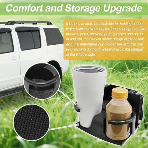 State Warehouse Cup Holder Fits for Pathfinder 2005-2012, Xterra 2005-2015, Frontier 2005-2019 REA Replace for 96965-ZP00A Rear Seat Center Console Box- Black - Image 5
