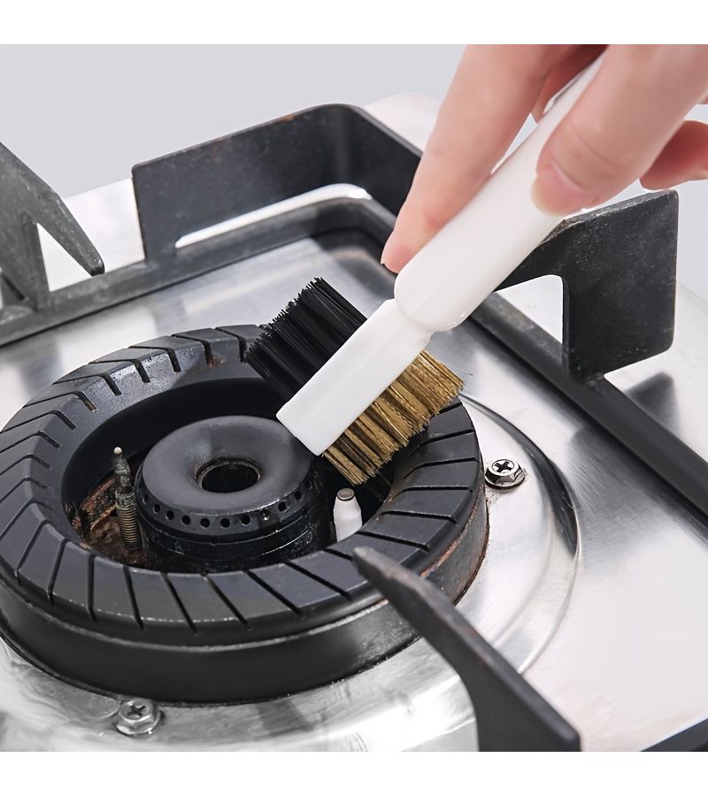 Kitchen Gas Range Cleaning Brush White Multi Purpose Scrub Brush - Image 1
