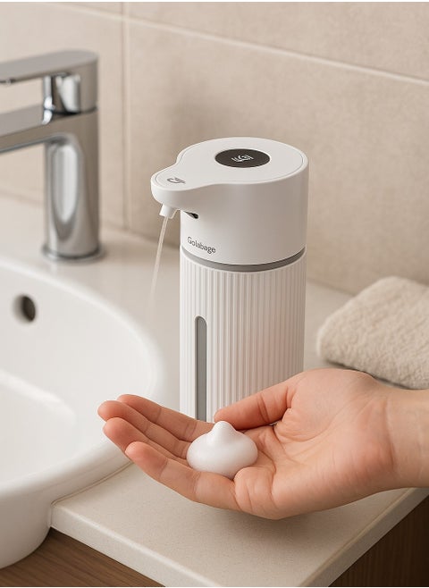 Soap Dispenser with Adjustable Foam Levels, Wide Compatibility, Infrared Sensor, Rechargeable, Waterproof Design and Touch-Less Functionality Foam Lux Automatic