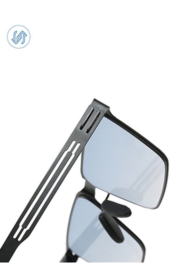 New Release: Unisex Photochromic Night Driving Sunglasses - Trending Square Frame with Ultra-Thin Light Intelligent Transition  Technology