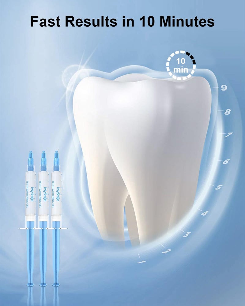 MySmile عبوة إعادة تعبئة جل تبييض الأسنان MySmile، 6 جل تبييض أسنان غير حساس لأسنان بيضاء، مزيل بقع الأسنان بدرجة طبية لعلبة، تبييض سريع بنتيجة خلال 10 دقائق - Image 2
