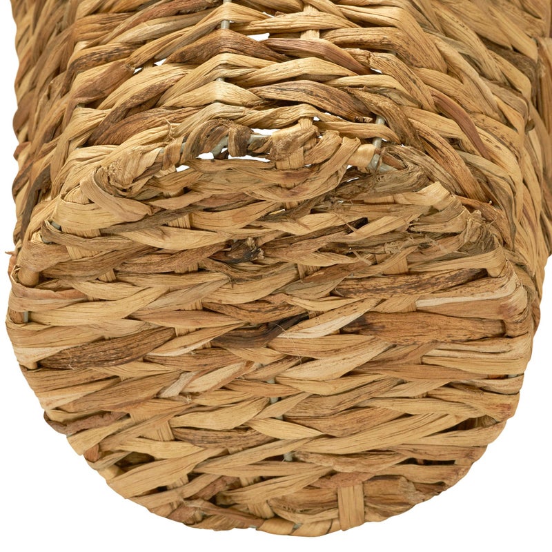 Household Essentials Wicker Waste Basket, Woven Leaf Basket with Wire Frame, Trash Bin or Storage Basket for Bedroom, Bathroom, Office and More - Image 4