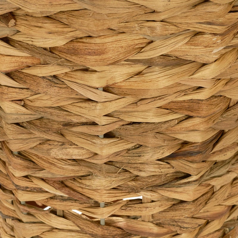 Household Essentials Wicker Waste Basket, Woven Leaf Basket with Wire Frame, Trash Bin or Storage Basket for Bedroom, Bathroom, Office and More - Image 5