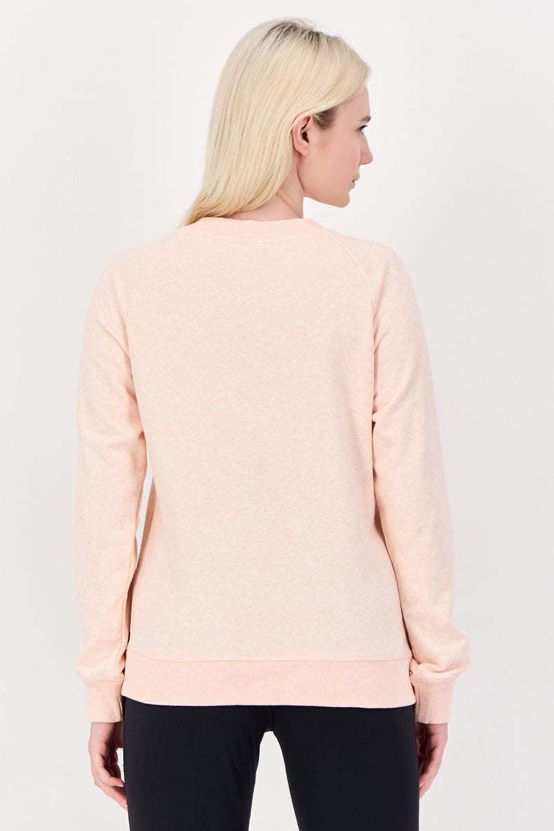 New Balance Women Relaxed Fit Long Sleeve Outdoor Sweatshirt, Pink - Image 4