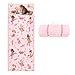 Decalsweet Kids Sleeping Bag Toddler Nap Mat with Removable Pillow Large Foldable Sleeping Bag for Girls Boys Easy Clean Slumber Bag with Double Zip for Camping School Preschool Daycare 5924 inch - Image 3