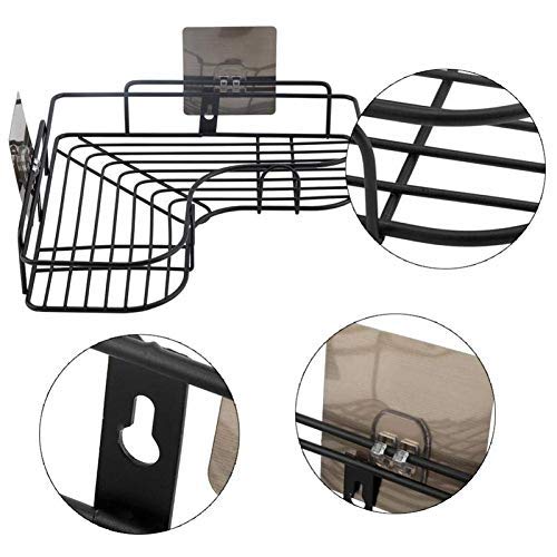 Vruta Stainless Steel Wall Mounted Bathroom Shower Corner Self Organizer Storage Wall Hanging Shower Caddy Rack - Image 2