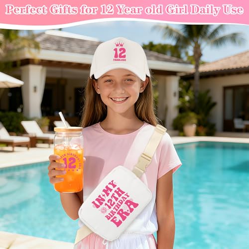 Pounira 12th Birthday Gifts for Girls,12 Year Old Girl Birthday Gifts,12 Year Old Girl with Glass Cup Cap Bag, Happy 12 Birthday Decorations for Daughter, Granddaughter, 2026 Cool Things for 12yr Girls - Image 2
