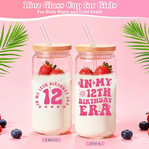 Pounira 12th Birthday Gifts for Girls,12 Year Old Girl Birthday Gifts,12 Year Old Girl with Glass Cup Cap Bag, Happy 12 Birthday Decorations for Daughter, Granddaughter, 2026 Cool Things for 12yr Girls - Image 4