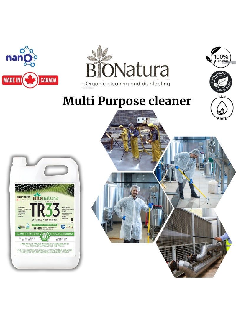 BioNatura منظف متعدد الأغراض العضوي TR33 – طبيعي بالكامل، غير سام، صديق للبيئة لتنظيف الأسطح المنزلية – آمن للمطبخ، الحمام، الأرضيات، الزجاج والأجهزة – طبيعي منعش - Image 4