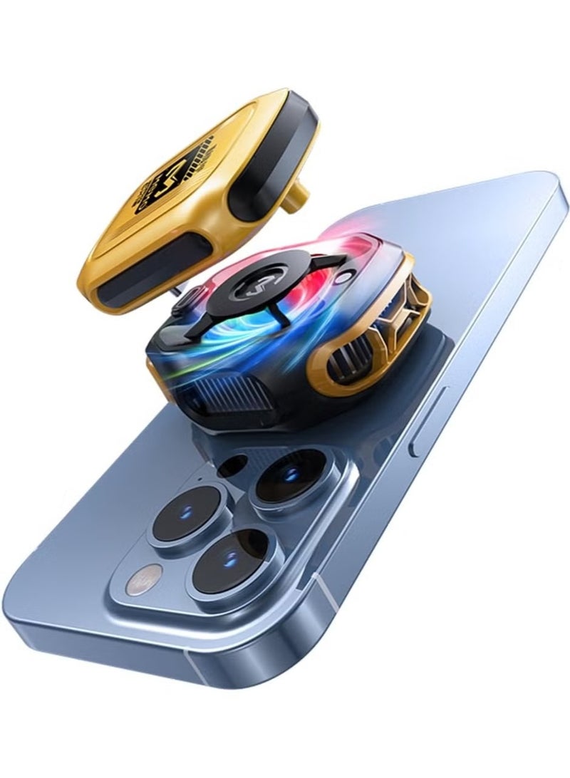 MEMO CX12 Mobile Phone Cooler, Magnetic Semiconductor Ice Cooling Radiator With AI Digital Display 2000mAh Battery, RGB Lighting, Type-C - Image 3