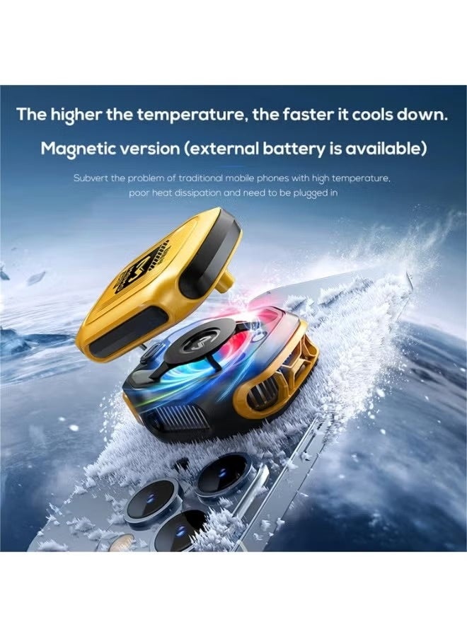 MEMO CX12 Mobile Phone Cooler, Magnetic Semiconductor Ice Cooling Radiator With AI Digital Display 2000mAh Battery, RGB Lighting, Type-C - Image 2
