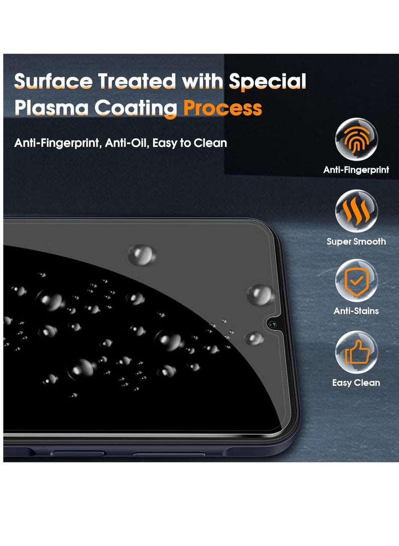 JAJEEK Privacy Screen for Samsung Galaxy S24 5G – Tempered Glass, Pack of 2 Privacy Screen Protectors & 2 Camera Protection Pieces, 9H Hardness Anti-Spy, Anti-Scratch Tempered Glass Protection - Image 3