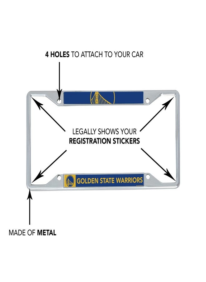 Desert Cactus Golden State Warriors Car Accessories NBA Basketball Team Metal License Plate Frame for Front or Rear of Car (Up Close) - Image 4