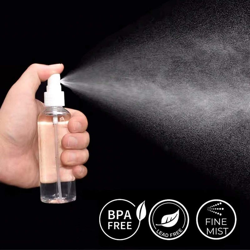 7Pcs 100ML Empty Makeup Sprayer Plastic Spray Bottles, Refillable Container, Can Travel Hand Sanitizer, Toiletries Liquid, Watering, Nail Polish Remover - Image 3