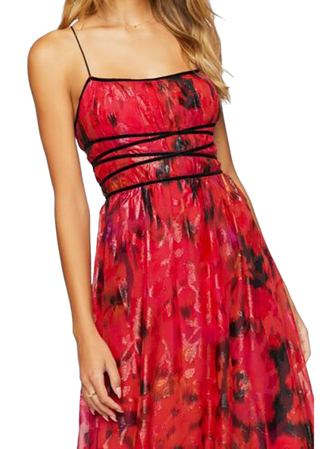 FOREVER 21 Floral Crisscross Cami Midi Dress - Image 5