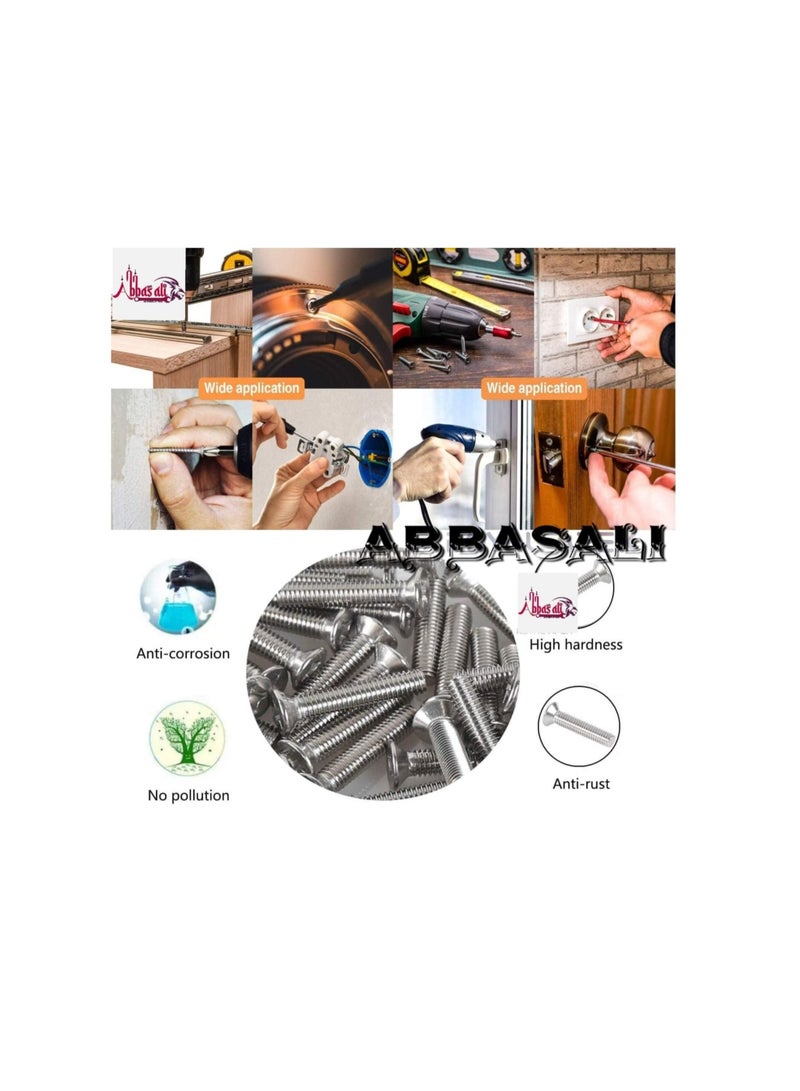 ABBASALI Stainless Steel Flat And Countersunk Head Cross Electromechanical Screws - Image 4