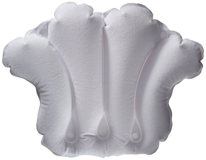 INFLATABLE BATH PILLOW TERRY CLOTH WHITE
