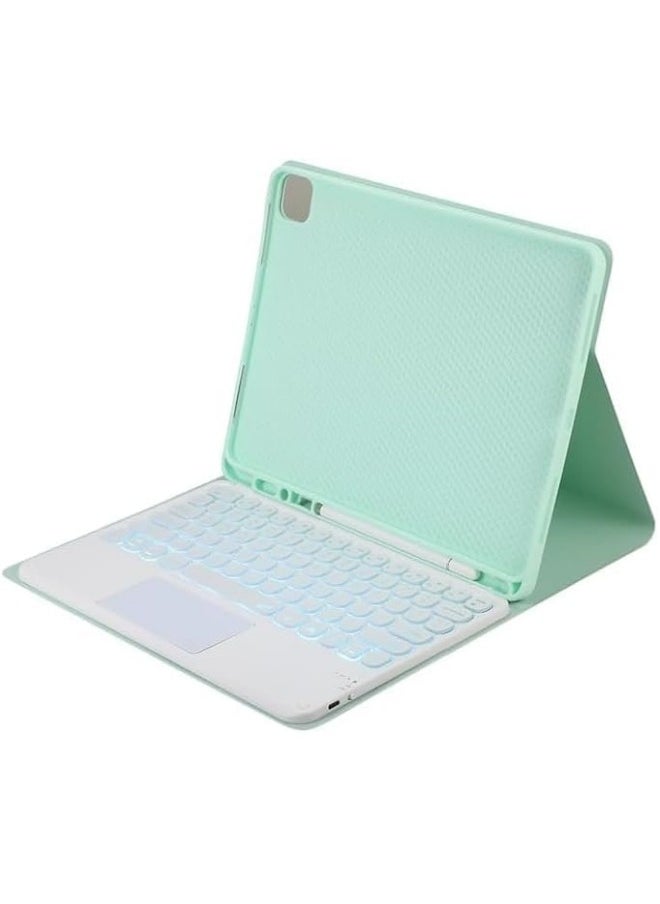 General - Keyboard Case Compatible with Samsung Galaxy Tab S9 FE Plus 2023 12.4 inch with Pen Holder,7 Color Backlit Keyboard with Touchpad + Mouse,PU Stand Cover for Tablet - Image 1
