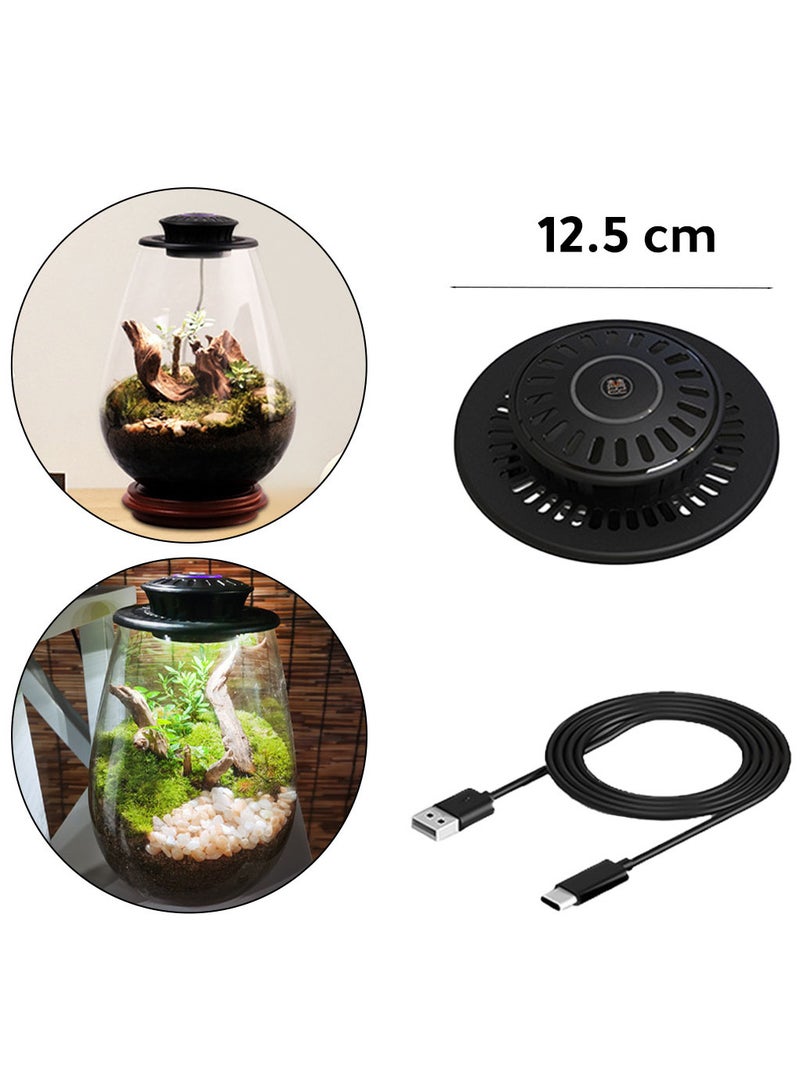 غطاء بقطر 125مم مع انارة و مؤقت خاصة باحواض الاسماك و التيراريوم - Image 1