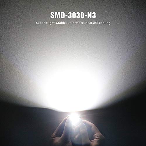 SIR IUS LED N3 DE3175 LED bulbs Pure white Super Bright LED Festoon 300 Lumens 3030 Chipset for Car Truck Interiors Dome Map Door Courtesy Lights 1.25” 31MM Festoon Pack of 6 Bulbs - Image 3