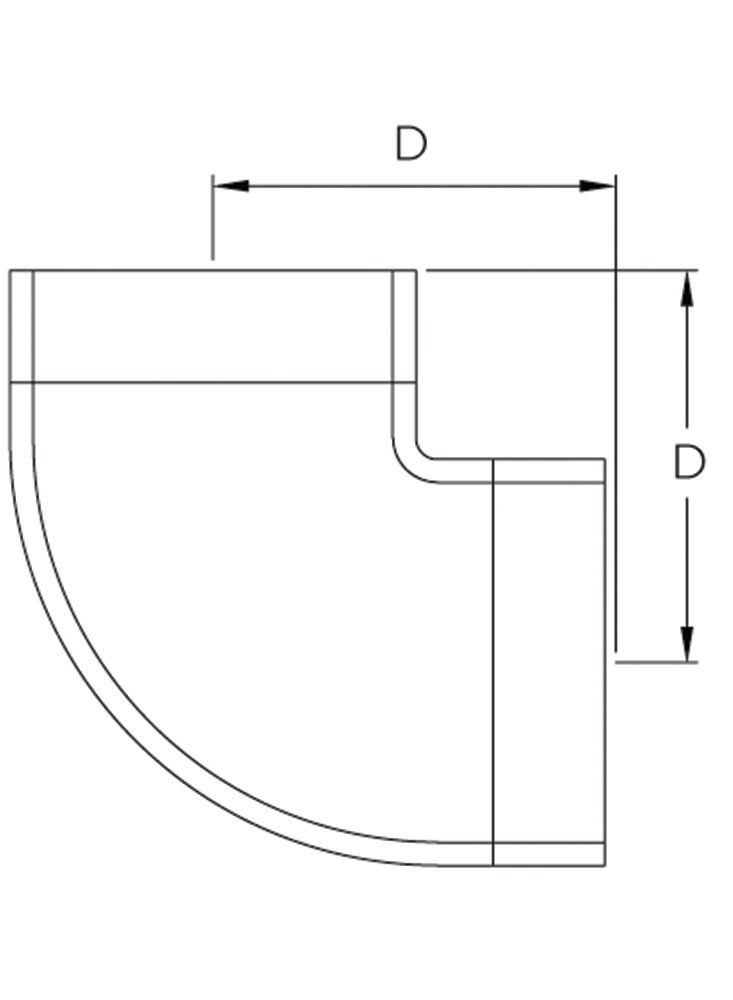 SS316 90D Elbow #150, ATAM (3" BSPT) - Image 2