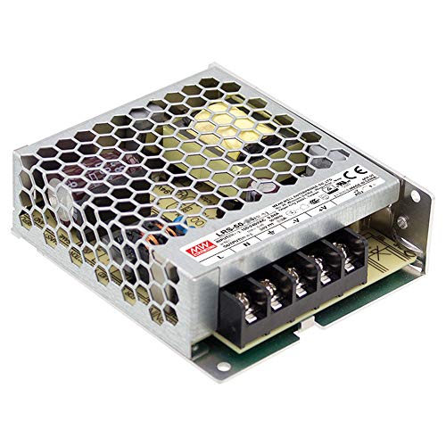 Mean Well LRS-50-5 Switching Power Supply, Single Output, 5V, 10A, 50W, 3.9" L x 3.23" W x 1.18" H - Image 1