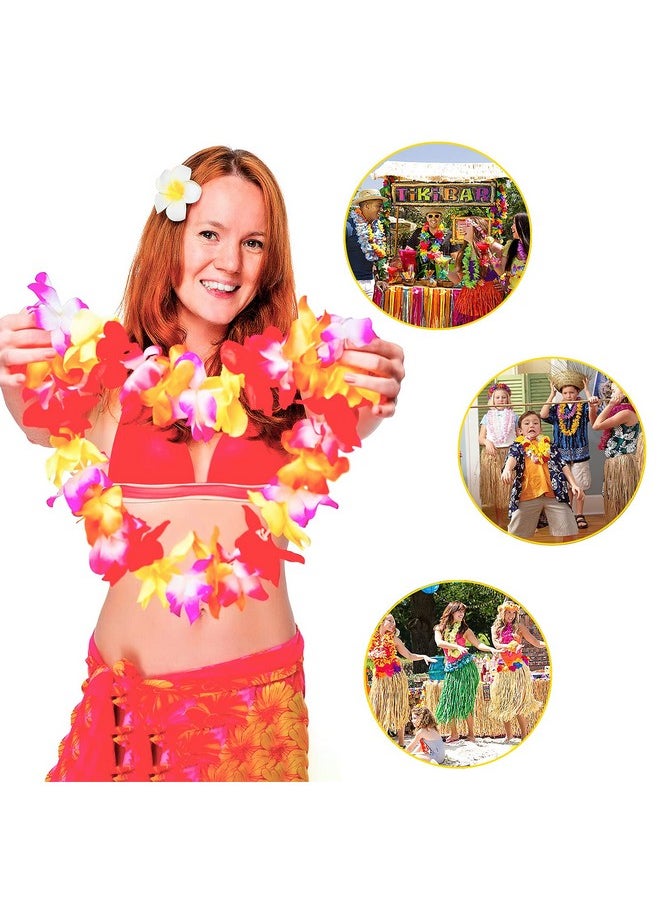 PartyWoo Hawaiian Leis, 10 Pcs Flower Leis, Luau Birthday Party Decorations, Fiesta Party Decorations, Flamingo Party Supplies, Hawaiian Party Decorations, Tropical Party Supplies -9366  - Image 2