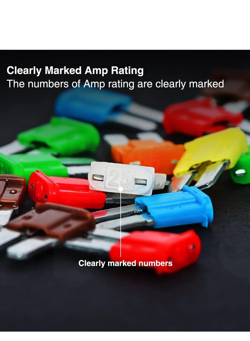 Automotive Replacement Fuses, 105PCS Micro2 Fuse ATR APT Car Blade Fuses Assortment Kit 5A 7.5A 10A 15A 20A 25A 30A Automotive Fuse with Fuse Puller for Cars Trucks SUVs RVs  - Image 5