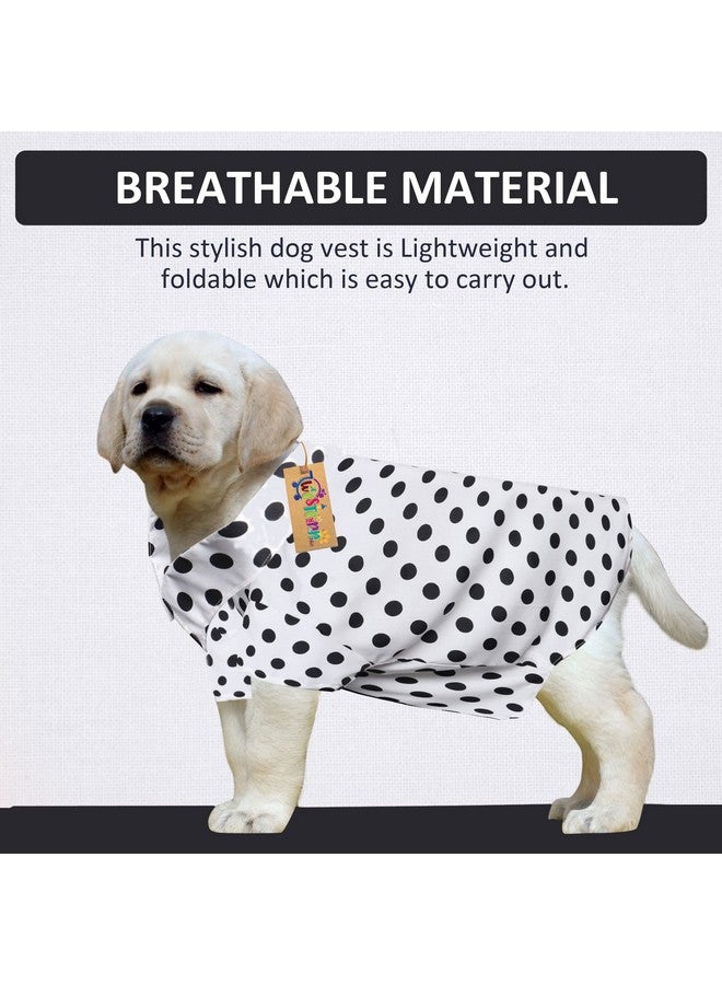 Western Era Super Soft Trendy Printed Shirt, Ultra Comfort Dog Apparel, Cotton Printed Breathable Basic Vest Dog Shirt, Cute Lightweight Thin Shirt For Your Furries (Medium - 18 Inch) (Polka White) - Image 2
