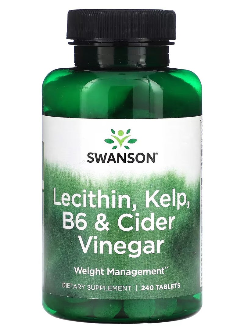 Swanson, Lecithin, Kelp, B6 & Cider Vinegar, 240 Tablets