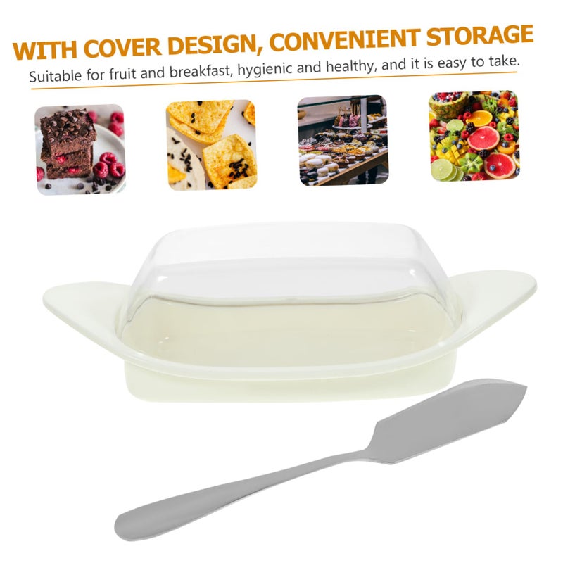 Multifunctional Butter Dish With Lid Elegant Kitchen Storage Box - Image 4
