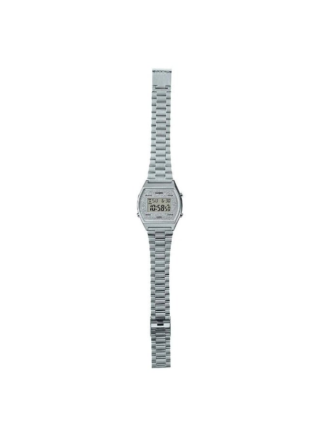 Casio Vintage Unisex Quartz Stainless Steel Grey Dial Digital Watch B640WDG-7DF - Image 2